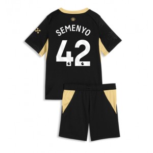 Manchester City Antoine Semenyo #42 Jalkapallovaatteet Lasten Vieraspeliasu 2026-27 Lyhythihainen (+ Lyhyet housut)